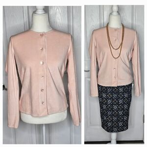 J. Jill Velvet Cardigan Top Small Pink
